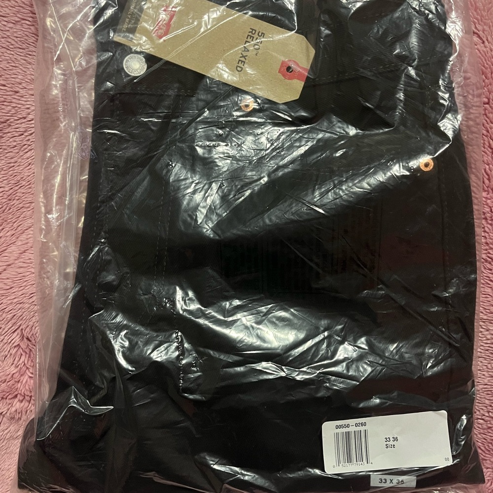 Levi’s Men’s 550 Relaxed Black Jeans 33Wx36L